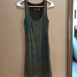 Chic brand metallic mini dress🖤